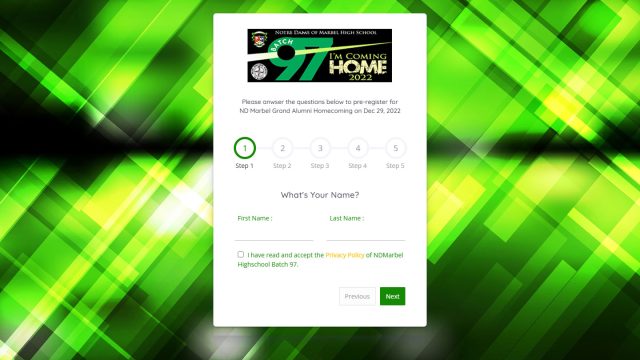 A multi-step form designed as a conversational interface