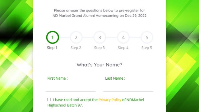 A multi-step form designed as a conversational interface