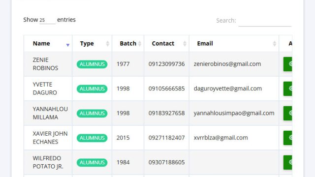 Separate list of attendees that have already check-in on the event grounds