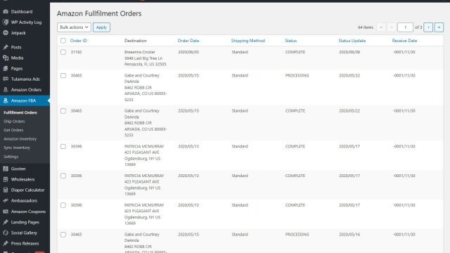Custom Plugin Admin Backend integrating the Amazon FBA API for real-time inventory syncing and order fulfillment.