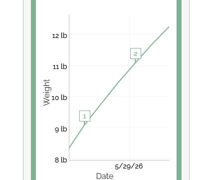 Sample Diaper Calculator Result featuring a CDC-based growth chart and a cost comparison matrix for popular diaper brands.